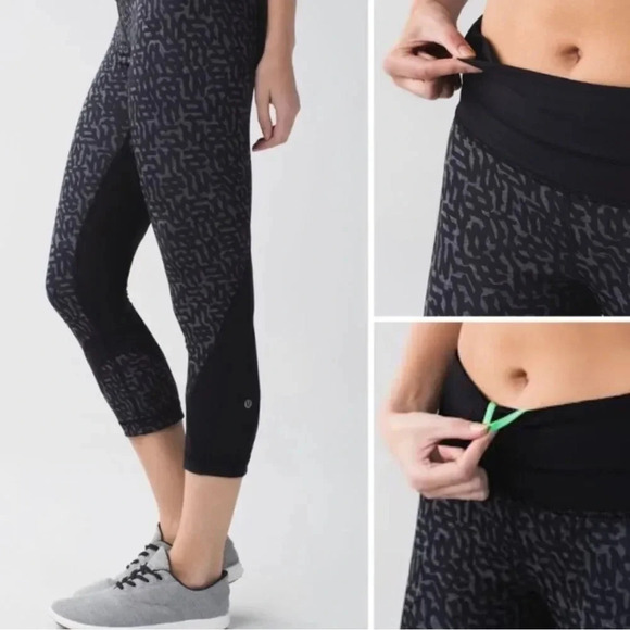 Lululemon Run Inspire Crop Luxtreme BlockIt Pocket Sz 4 - Picture 4 of 16